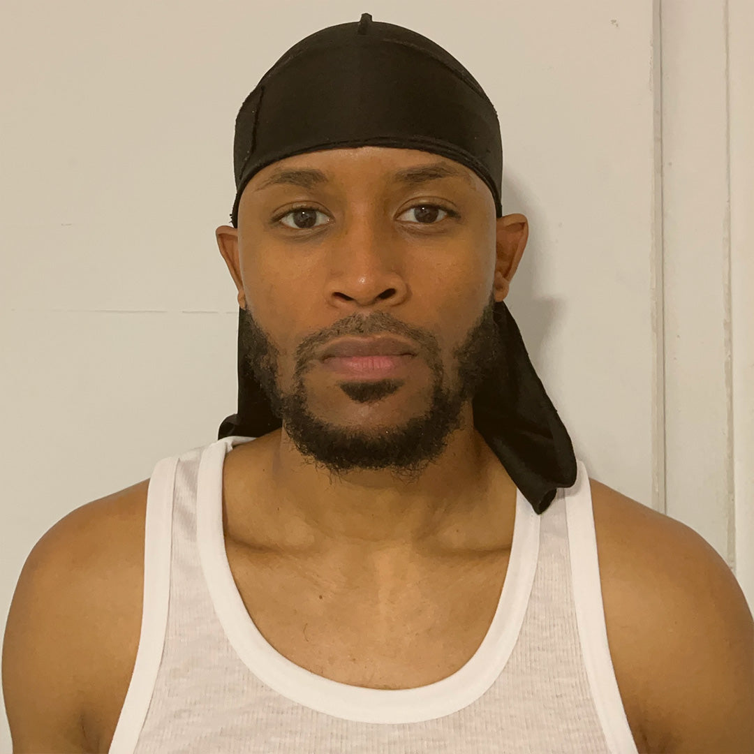 Superchill ™ No-Tie Durag ATHLETIC (Black)