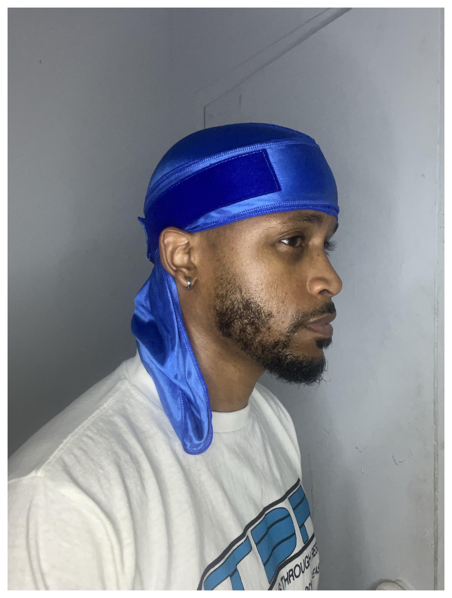 Superchill ™ No-Tie Durag
SILKY (Static Blue)