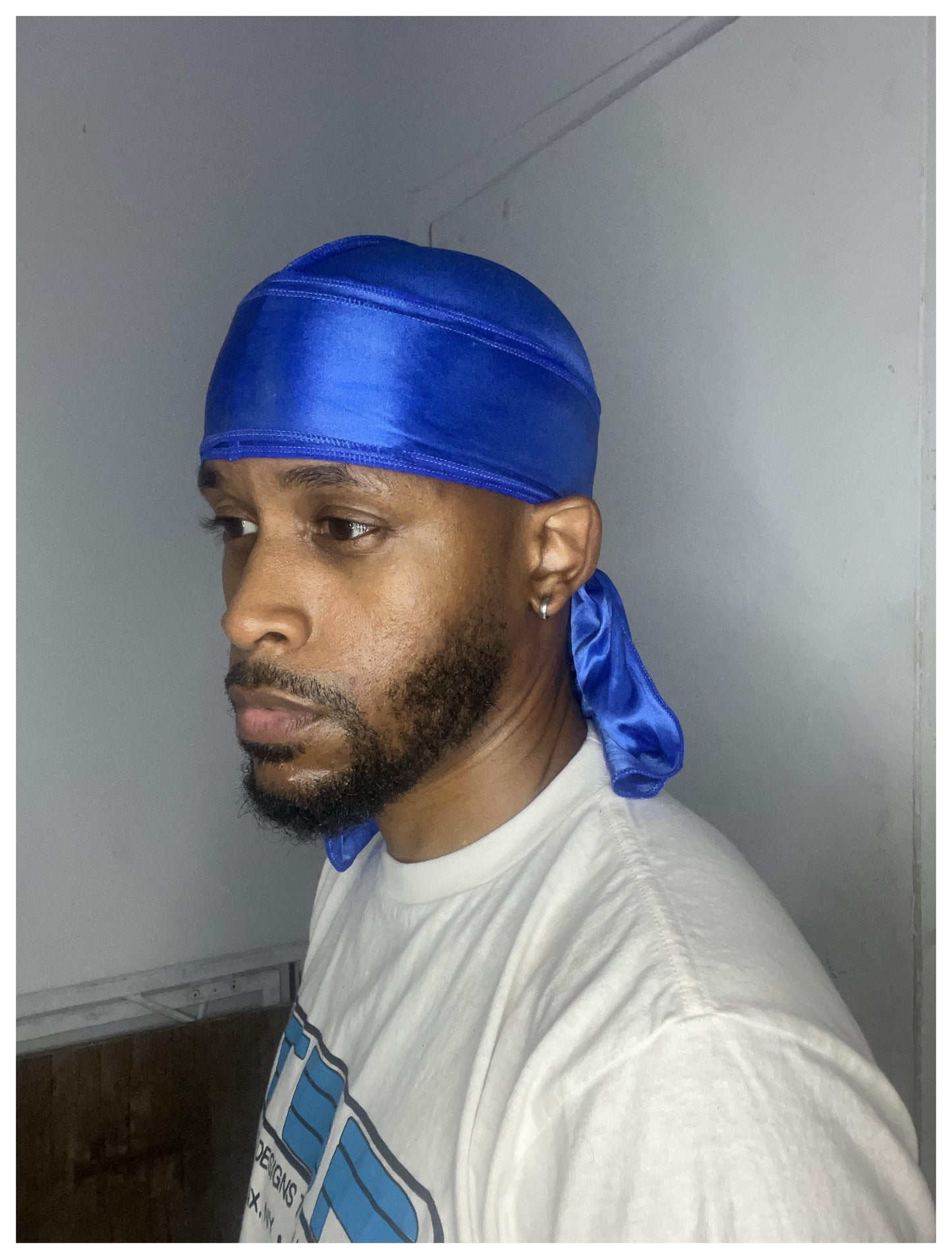 Superchill ™ No-Tie Durag
SILKY (Static Blue)