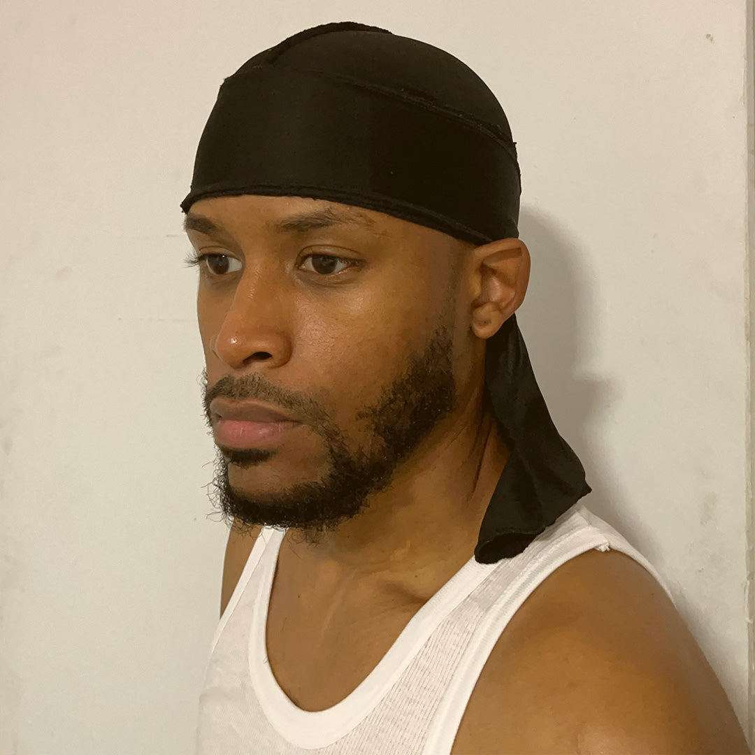 Superchill ™ No-Tie Durag ATHLETIC (Black)