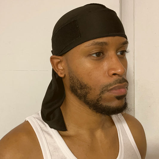 Superchill ™ No-Tie Durag ATHLETIC (Black)